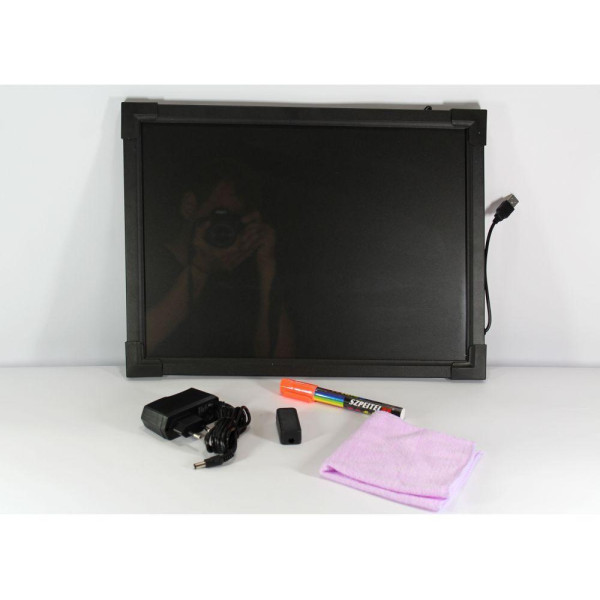 Светящийся борд. LED доска Fluorecent Board 30*40 c фломастером и салфеткой PR4