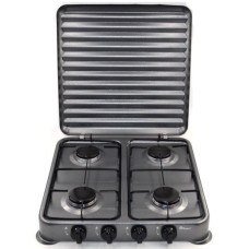 Настольный газовый таганок плита Domotec MS 6604 на 4 конфорки ∙ Серая Настольный газовый таганок плита Domotec MS 6604 на 4 конфорки ∙ Серая