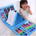 Детский раскладной набор для рисования с мольбертом, 208 предметов ∙ Художественный набор для творчества ∙ Фломастеры ∙ Краски ∙ Пастельные мелки ∙ Планшет