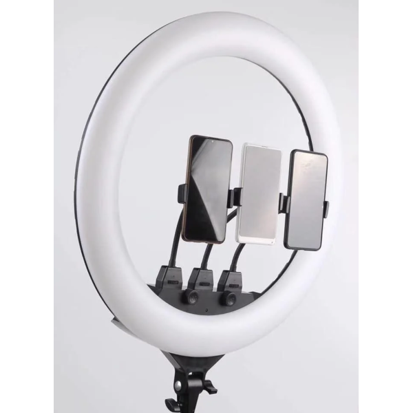 Кольцевая LED лампа SLP-G500 45 см 3 крепления телефона с пультом 220V| Селфи лампа| LED кольцо