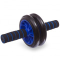 Ролик - тренажер для пресса с ковриком Double wheel Abs health abdomen round ∙ Гимнастическое спортивное фитнес колесо