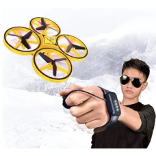 Квадрокоптер Летающий мини дрон - тарелка Trac KFR-001 с дистанционным управлением жестами от браслета