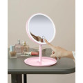 Косметическое настольное круглое зеркало для макияжа с LED подсветкой
