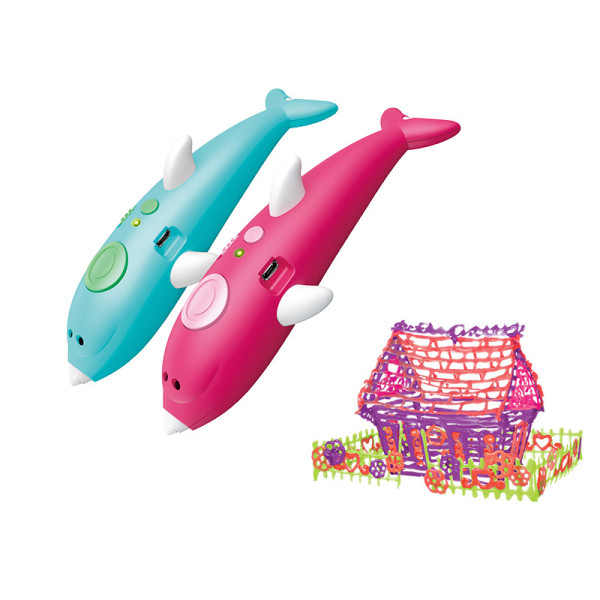 3D Ручка с трафаретами Дельфин Набор для детского творчества 3dPen Dolphin 9003