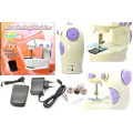 Швейная мини машинка Mini Sewing Machine SM-202A 4 в 1 портативная домашняя машинка для шитья, от сети / батареек / педали