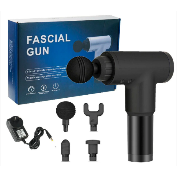 Портативный мышечный массажер - пистолет Fascial Gun KH-320 ∙ Ручной вибромассажер для фасциального массажа мышц тела