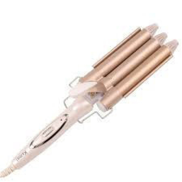 Плойка Тройная волна Gemei GM1988 | Упругие локоны | Керамическое покрытие