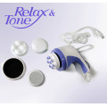 Ручной массажер Relax and Tone Антицеллюлитный вибромассажер для тела, рук и ног, 4 насадки