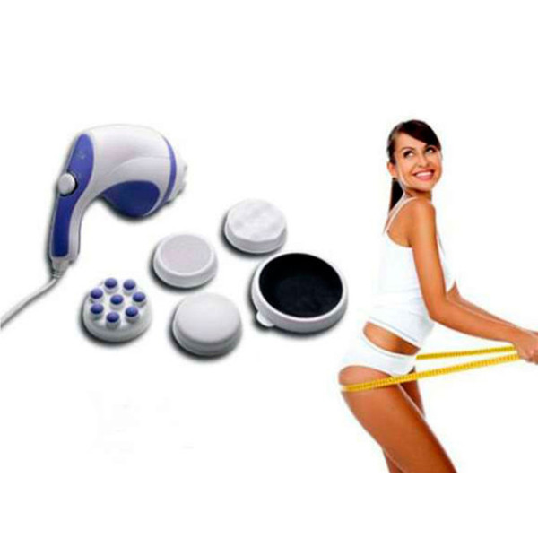 Ручной массажер Relax and Tone Антицеллюлитный вибромассажер для тела, рук и ног, 4 насадки