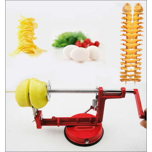 Машинка для спиральной нарезки картофеля Spiral Potato Slicer ∙ Картофелерезка ∙ Овощерезка ∙ Мультирезка спиралью
