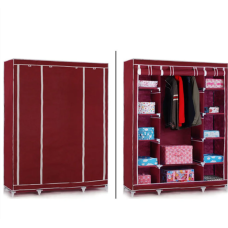 Складной тканевый шкаф STORAGE WARDROBE 88130 на 3 секции, 130х45х175 см