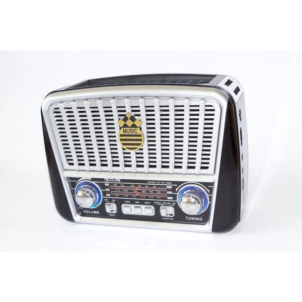 Радиоприемник Golon RX-455S Solar с солнечной панелью Портативная колонка с радио, MP3, USB