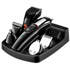 Машинка для стрижки волос и бороды аккумуляторная беспроводная Мультитриммер с насадками для носа и ушей 5 в 1 Gemei GM-853