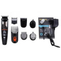 Машинка для стрижки волос и бороды аккумуляторная беспроводная Мультитриммер с насадками для носа и ушей 5 в 1 Gemei GM-853