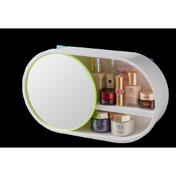 Настенный органайзер для косметики подвесной · Полка для ванной комнаты с подвижным зеркалом W-30