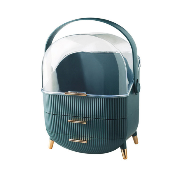 Органайзер для косметики 3 секции · Косметический бокс кейс зеленый W-52