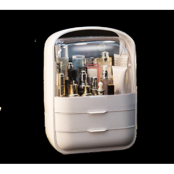 Органайзер для косметики 3 секции · Косметический бокс кейс белый W-40