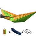 Гамак туристический парашютный с карабинами для кемпинга 140 х 280 см · Гамак садовый подвесной с карманом для дома, дачи, сада