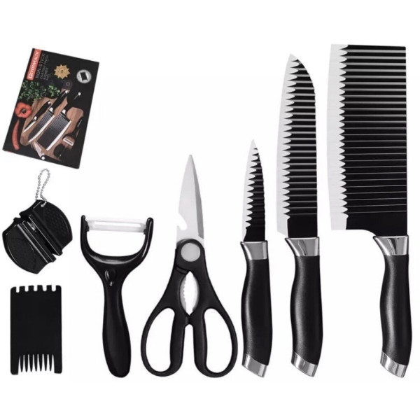 Набор кухонных ножей и принадлежностей из нержавеющей стали EVERWAALTH XYj · Ножи для кухни набор из 6 предметов для дома