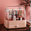 Органайзер для косметики Cosmetic Storage Box · Настольный переносной бокс – стойка для хранения косметики с ручкой, белый /розовый /зеленый