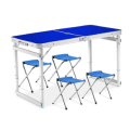 Стол алюминиевый Усиленный с 4 стульями складной для пикника · Стол – чемодан раскладной туристический со стульями