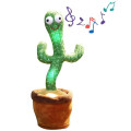 Музыкальная игрушка Танцующий поющий кактус Dancing Cactus TikTok с подсветкой и функцией повторения · Кактус – повторюшка USB зарядка