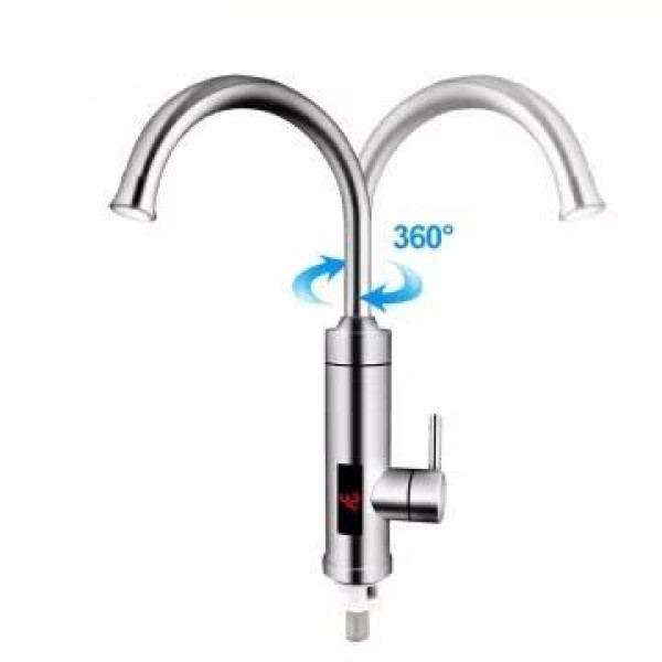 Проточный водонагреватель с дисплеем Delimano RX-016 ∙ Хромированный металл