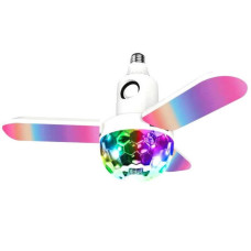 Дисколампа музыкальная светодиодная в патрон ∙ Музыкальная LED лампа с вращением ∙ Bluetooth подключение