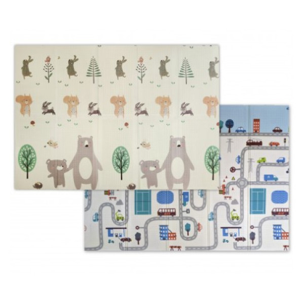 Детский складной развивающий термо коврик двусторонний 