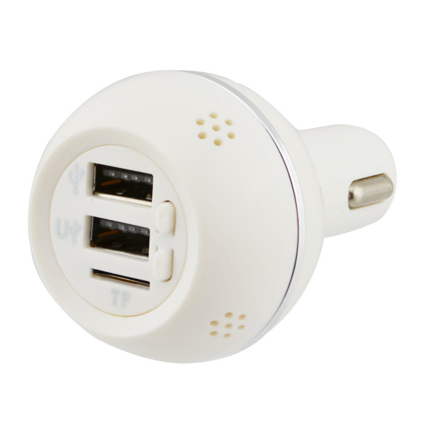 Ароматизатор в авто с встроенным FM-трансмиттером ∙ Автомобильный освежитель воздуха от прикуривателя SMT KLY-899 2хUSB 12v White