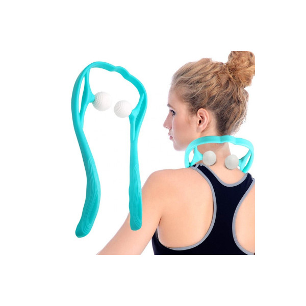 Ручной роликовый массажер для шеи Hexiang Neck Massager для снятия усталости и напряжения
