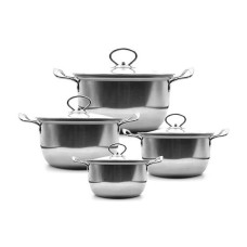 Набор кастрюль Unique UN-5072 ∙ 8 предметов ∙ Нержавеющая сталь ∙ Термостойкие стеклянные крышки Набор кастрюль Unique UN-5072 ∙ 8 предметов ∙ Нержавеющая сталь ∙ Термостойкие стеклянные крышки