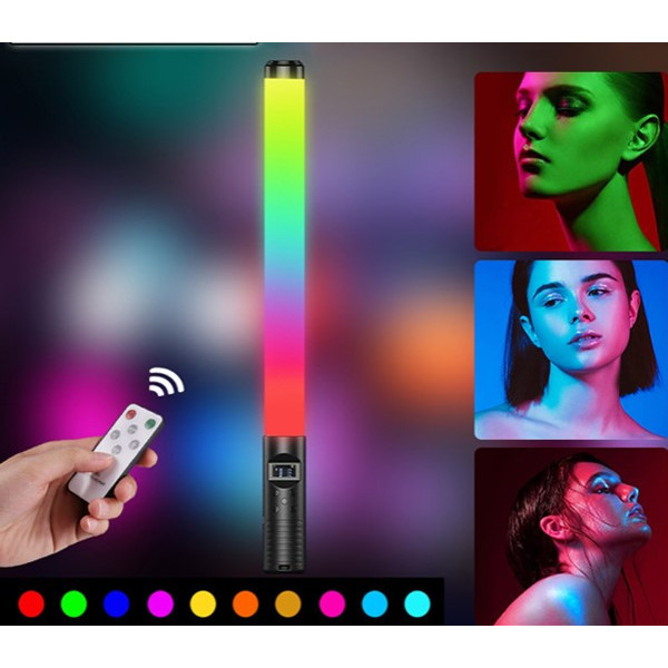 LED Лампа – меч Led Stick RGB для фото и видео ∙ Освещение для съемок ∙ Световые эффекты ∙ Светодиодная осветительная лампа – жезл ∙ Селфи – подсветка для блогеров с пультом