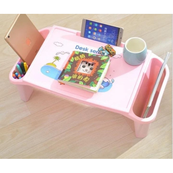 Стол – органайзер детский универсальный Arivans ∙ Столик для ребенка функциональный с ячейками и держателем планшета / смартфона 55х30х22 см
