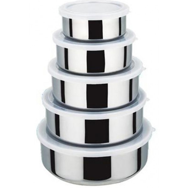 Набор судков 5 шт UNIQUE UN-1515 из нержавеющей стали ∙ Судок нержавейка ∙ Силиконовые крышки