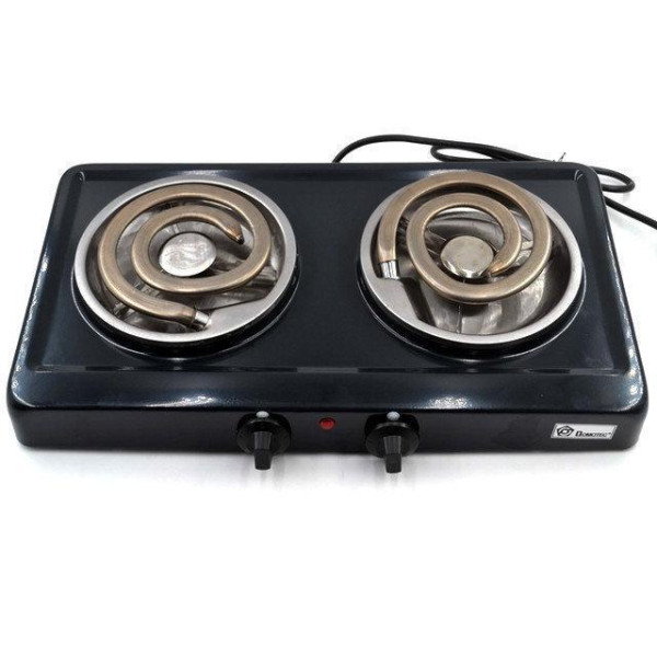 Электроплита на 2 конфорки Domotec MS-5532 ∙ Плита настольная электрическая с широким ТЭНом