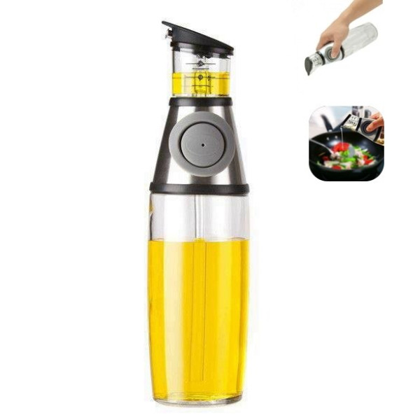 Бутылка – диспенсер с дозатором для масла и уксуса ∙ Нажимной масляный дозатор для оливкового и подсолнечного масла Press and measure Oil Dispenser