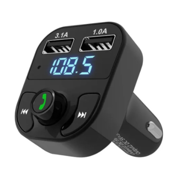 FM модулятор трансмиттер в авто Car X8 MP3 ∙ 2 USB разъема ∙ micro SD ∙ Bluetooth