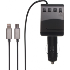 Автомобильный FM Модулятор HZ H22BT ∙ FM-трансмиттер с Bluetooth от прикуривателя с USB портом + Кабель USB + Кабель iPhone