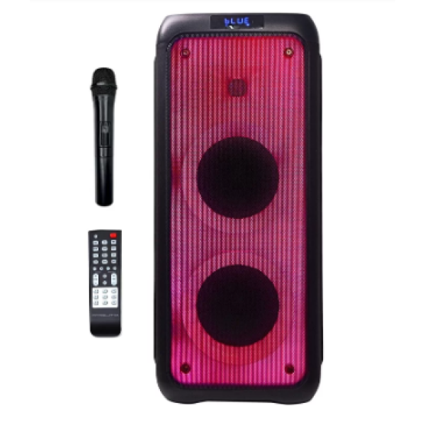 Беспроводная акустическая система Goldteller GT-5040 ∙ Аудиосистема колонка с микрофоном ∙ MP3 ∙ USB ∙ FM радио ∙ Bluetooth ∙ RGB подсветка + Пульт + Беспроводной микрофон в комплекте