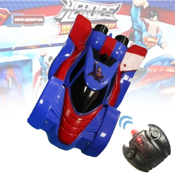 Антигравитационная машинка на радиоуправлении Wall Climber Heroes 3299 ∙ Радиоуправляемая детская машинка-Cупермен ездит по стенам и потолку ∙ Пульт ДУ ∙ USB зарядка