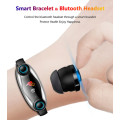Фитнес браслет Smart Watch TWS T90 2 в 1 ∙ Умные часы + беспроводные наушники ∙ Шагомер ∙ Пульс ∙ Оксиметр ∙ Статистика сна и активности