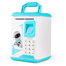 Игрушечный детский сейф – копилка с купюроприемником, кодовым замком и отпечатком пальца Robot BODYGUARD