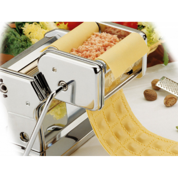 Паста-машина 3 в 1 с насадкой для равиоли Лапшерезка + Равиольница + Тестораскатка Pasta Set