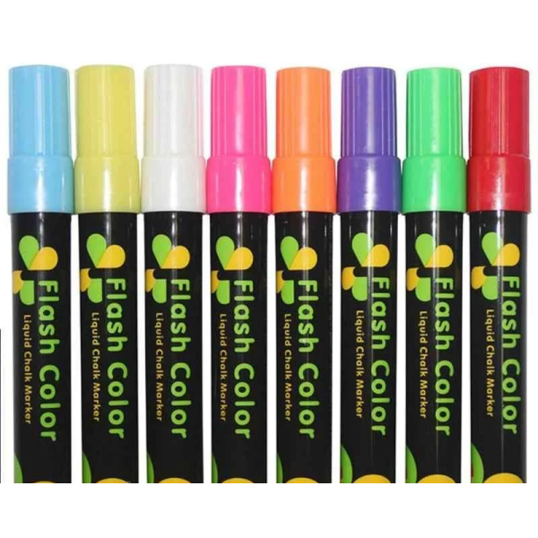 Набор маркеров для рисования на светящейся Led доске ∙ Флуоресцентные фломастеры, 5мм ∙ 8 штук