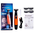 Беспроводной триммер – бритва Kemei KM-1910 профессиональный аккумуляторный для стрижки волос, бороды и усов + 4 насадки