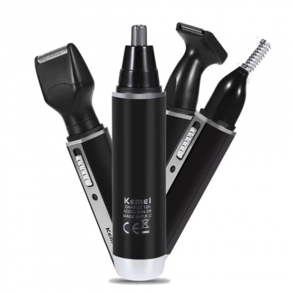 Гигиенический триммер Kemei KM-6630 аккумуляторный для стрижки волос, носа, ушей, висков и шеи 4 в 1