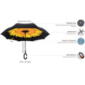Зонт наоборот Up-Brella Зонт обратного сложения однотонный в чехле