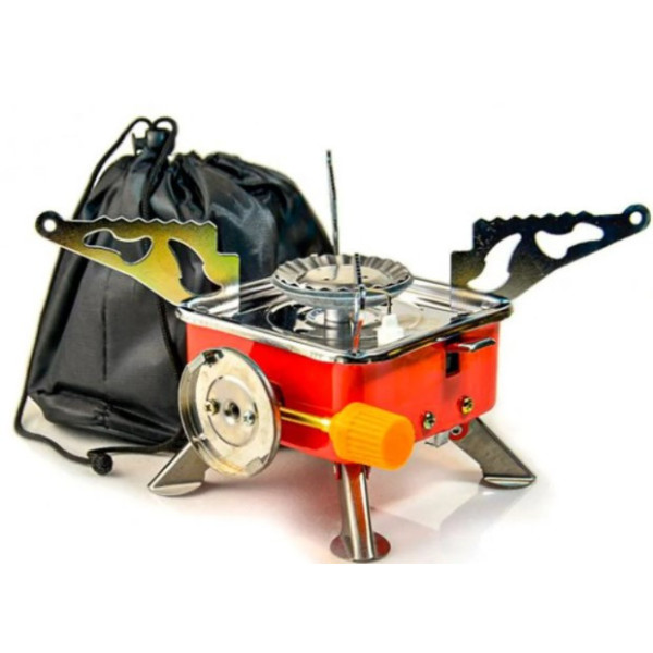 Туристическая газовая плитка с пьезоподжигом ∙ Походная складная переносная мини плита Kovab K202