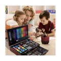 Большой детский художественный набор для рисования и творчества в деревянном чемодане на 130 предметов